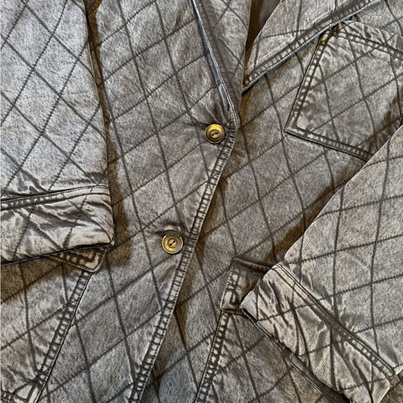 Young Fabulous & Broke Gray/ Charocoal Quilted Blazer Jacket - Picture 2 of 10